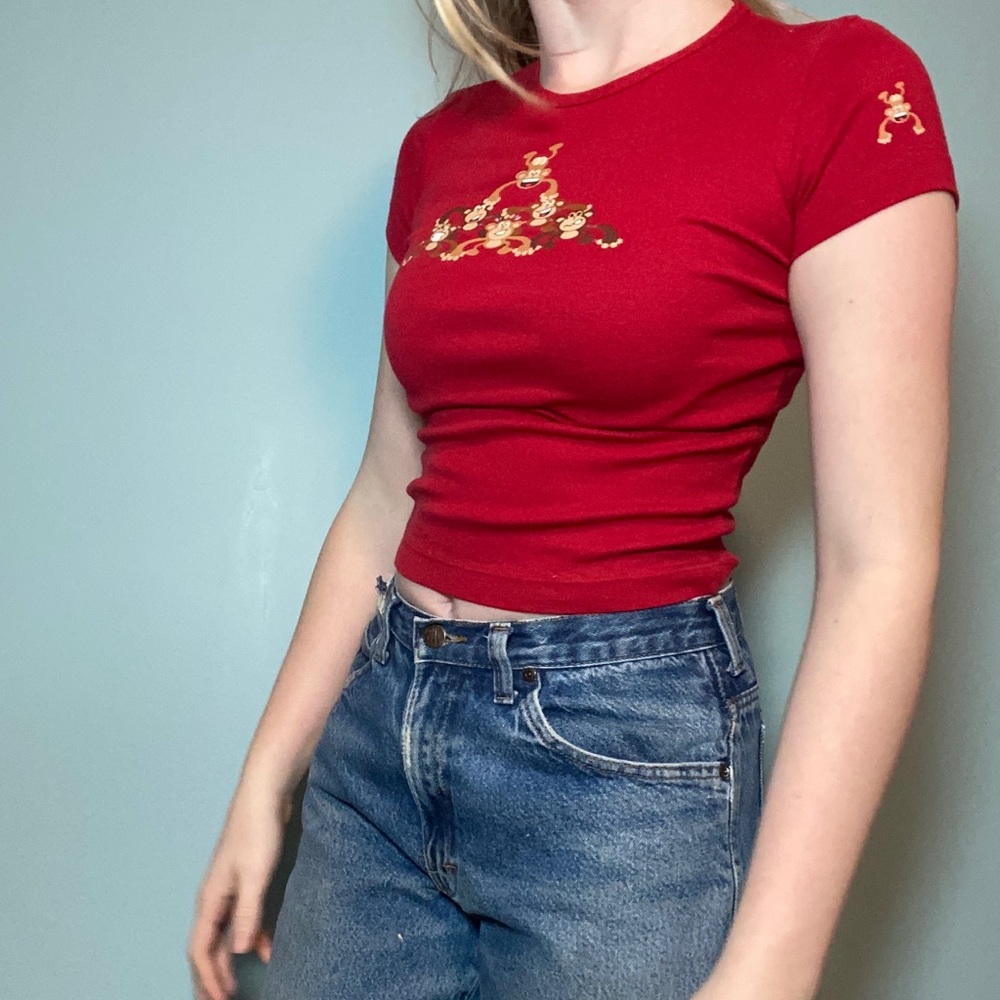 Tilt red baby tee